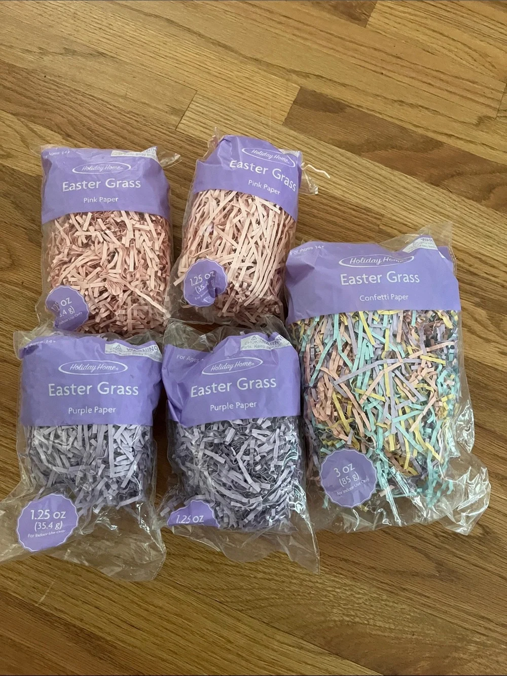 Pink & Purple Easter Grass Decorative Paper Fill
